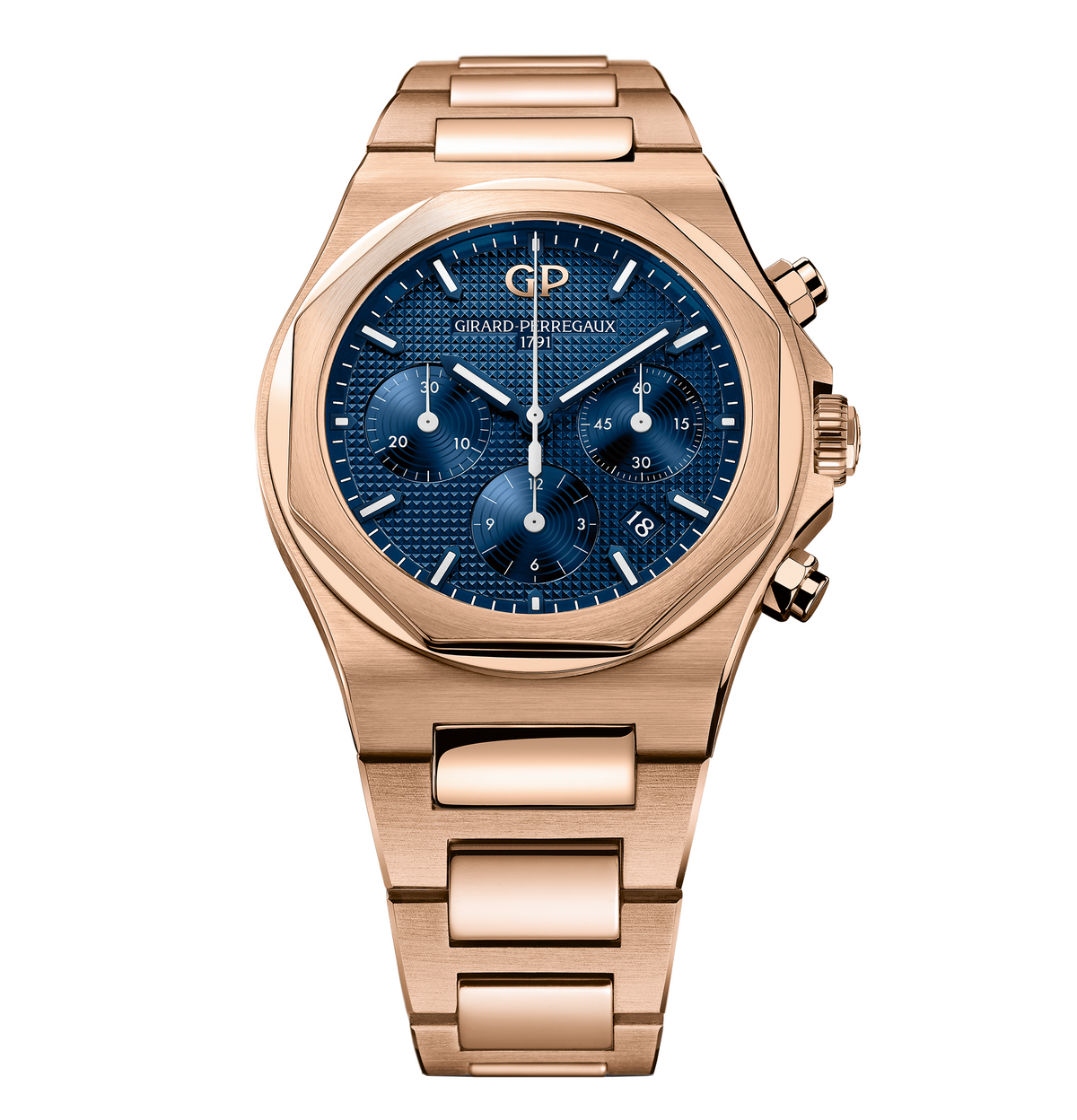 Girard-Perregaux Laureato Chronograph 42mm Watch with Blue Dial