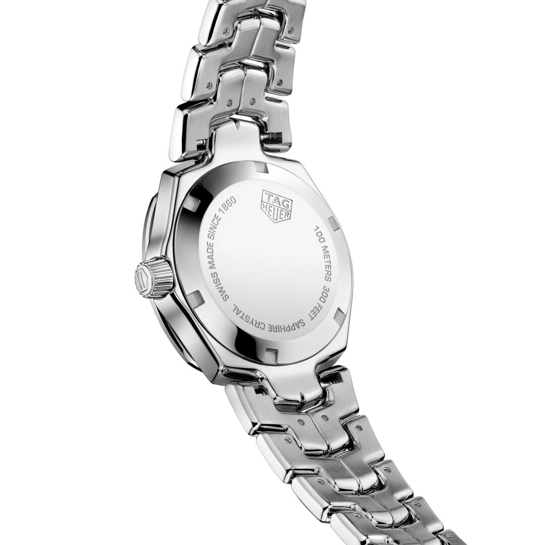 TGHR Link Ladies' White Mother-of-Pearl Dial Diamond Bezel Watch